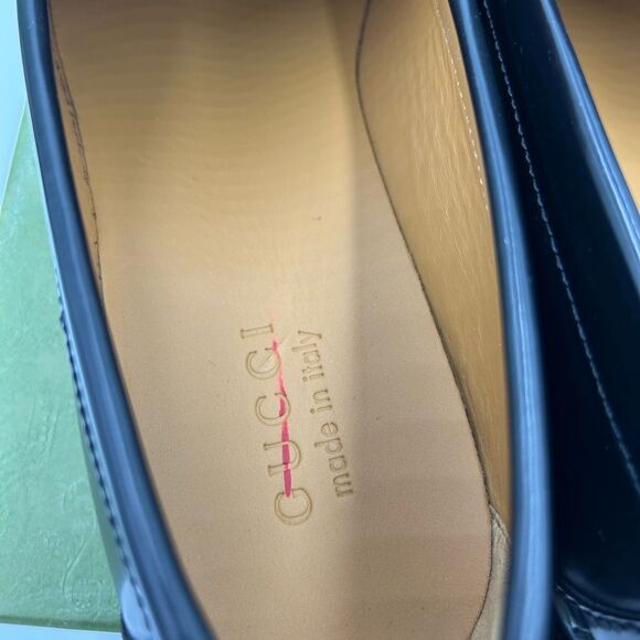 Men's Gucci, leather horse bit loafers size 10 fits 10.5 US made in Italy - Picture 9 of 11